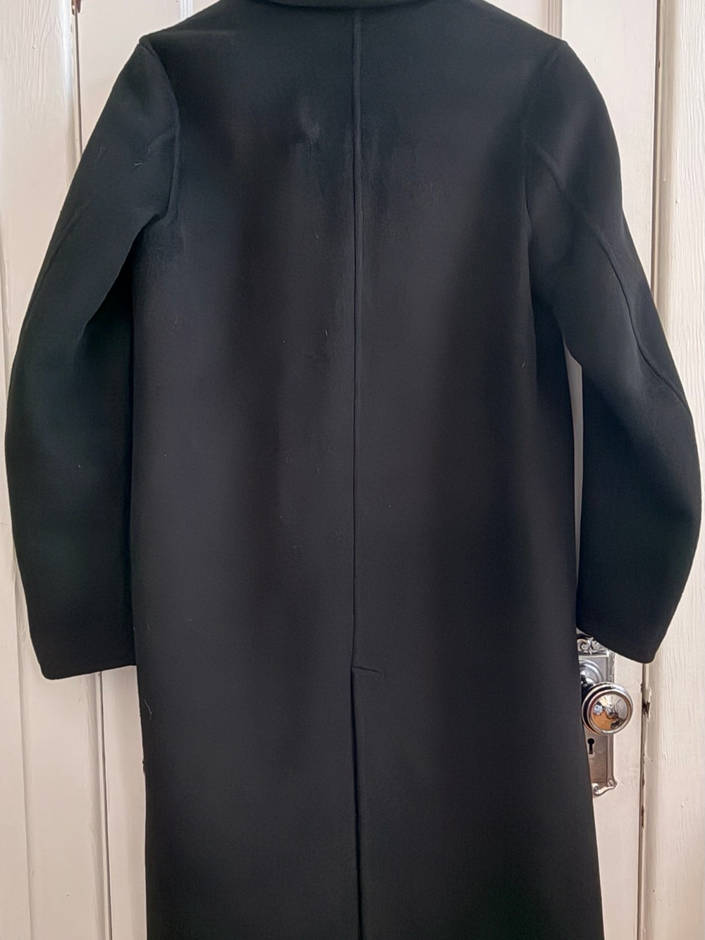 Uniqlo Black Wool-Blend Single-Breasted Overcoat - Women’s Small - Picture 9 of 10